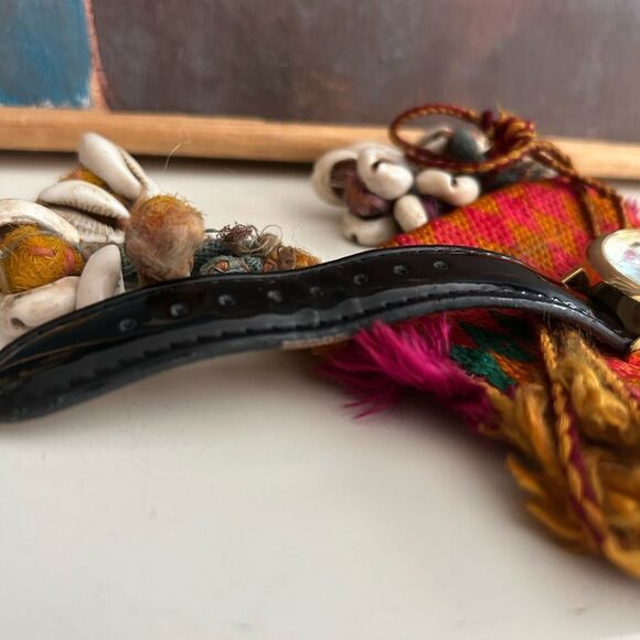 Betsey Johnson Gold and Black Giraffe Watch Leather - Picture 5 of 16